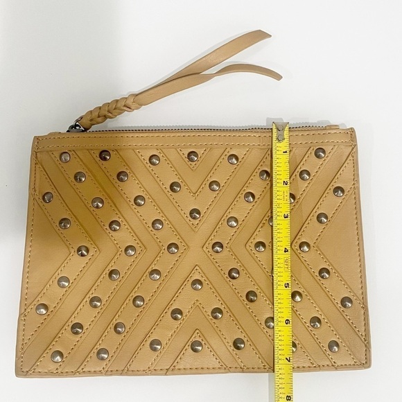 BCBGeneration The Starstruck Clutch Camel Studded Faux Leather - Picture 6 of 7